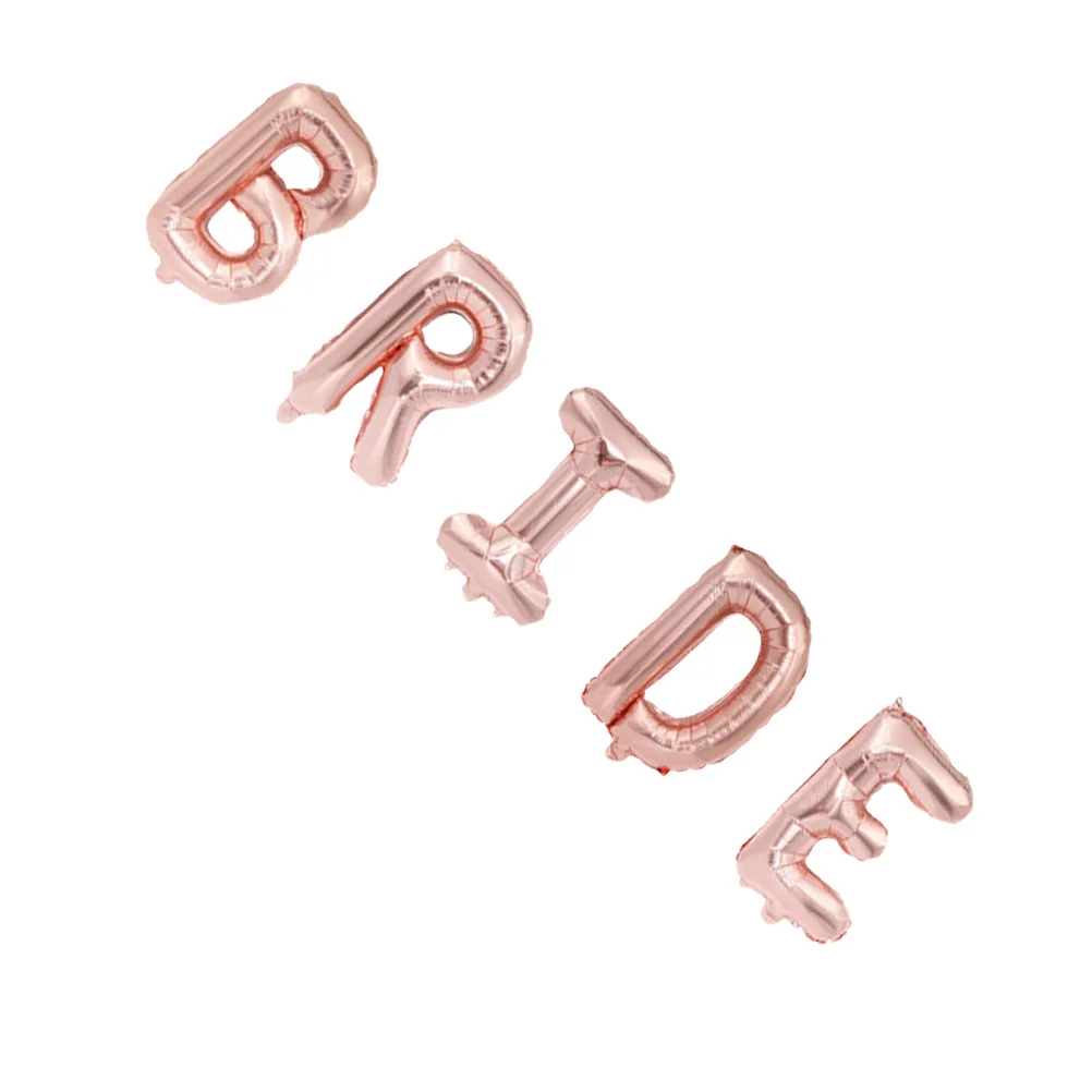 16 Inch Rose Gold Bride Letter Balloons Wedding Bridal Shower Decor Non Toxic Safe Premium Material Glitter Lustre Party
16 Inch Rose Gold Bride Letter Balloons Wedding Bridal Shower Decor Non Toxic Safe Premium Material Glitter Lustre Party