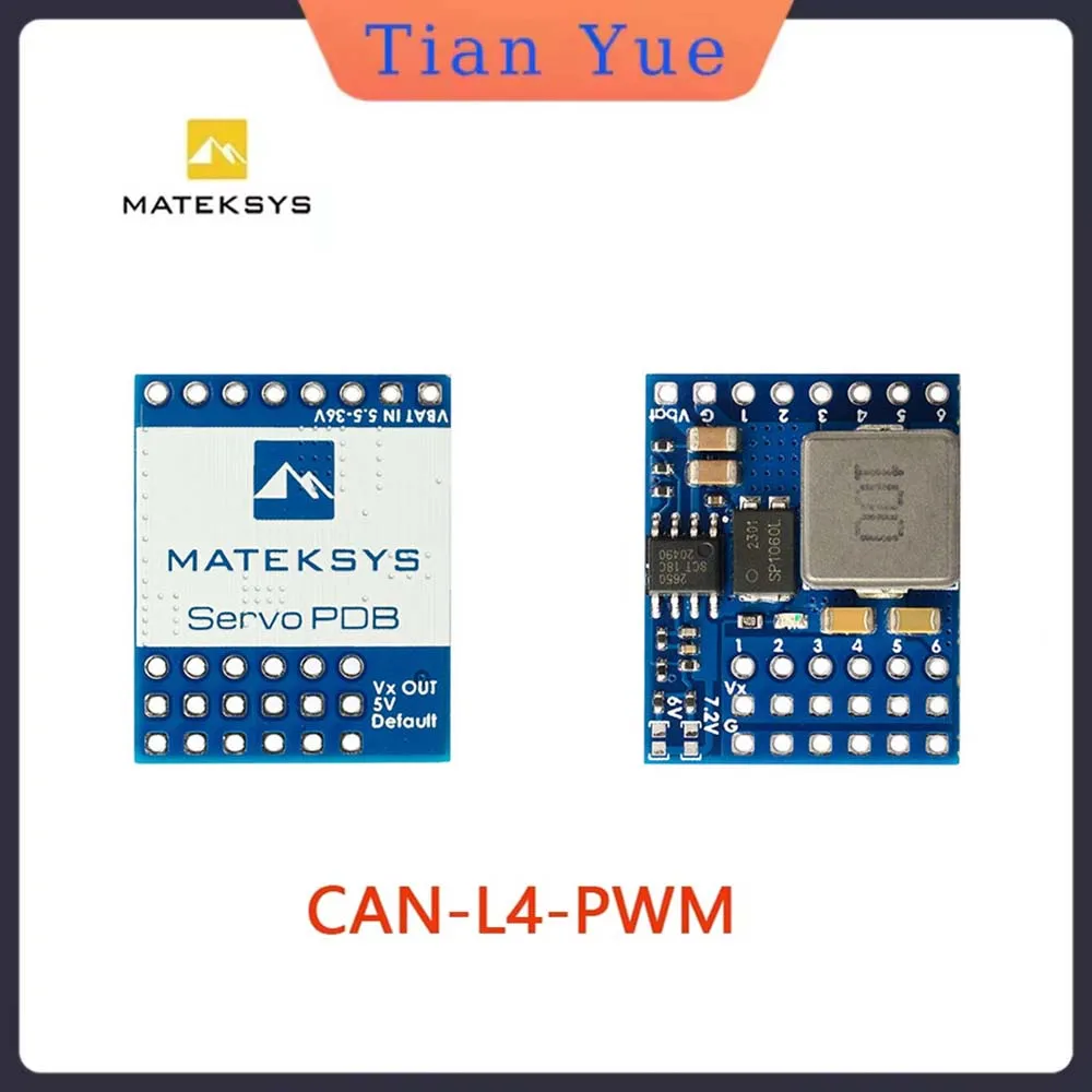 MATEK CAN-L4-PWM AP_PERIPH Адаптер DroneCAN к ШИМ, превращающий сервопривод PWM в CAN Сервоприводы DShot Съемные ESC в CAN ESC ArudPilot
MATEK CAN-L4-PWM AP_PERIPH Адаптер DroneCAN к ШИМ, превращающий сервопривод PWM в CAN Сервоприводы DShot Съемные ESC в CAN ESC ArudPilot