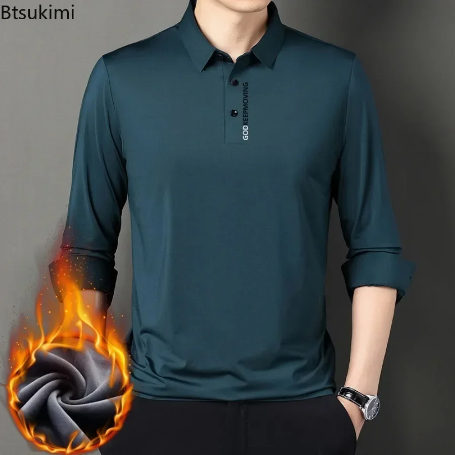 2025 Men's Casual Thick Warm Polo Shirts Solid Formal Business Fleece Warm T-shirt Fashion Soft Lapel Loose Tops Men's Shirts
2025 Men's Casual Thick Warm Polo Shirts Solid Formal Business Fleece Warm T-shirt Fashion Soft Lapel Loose Tops Men's Shirts