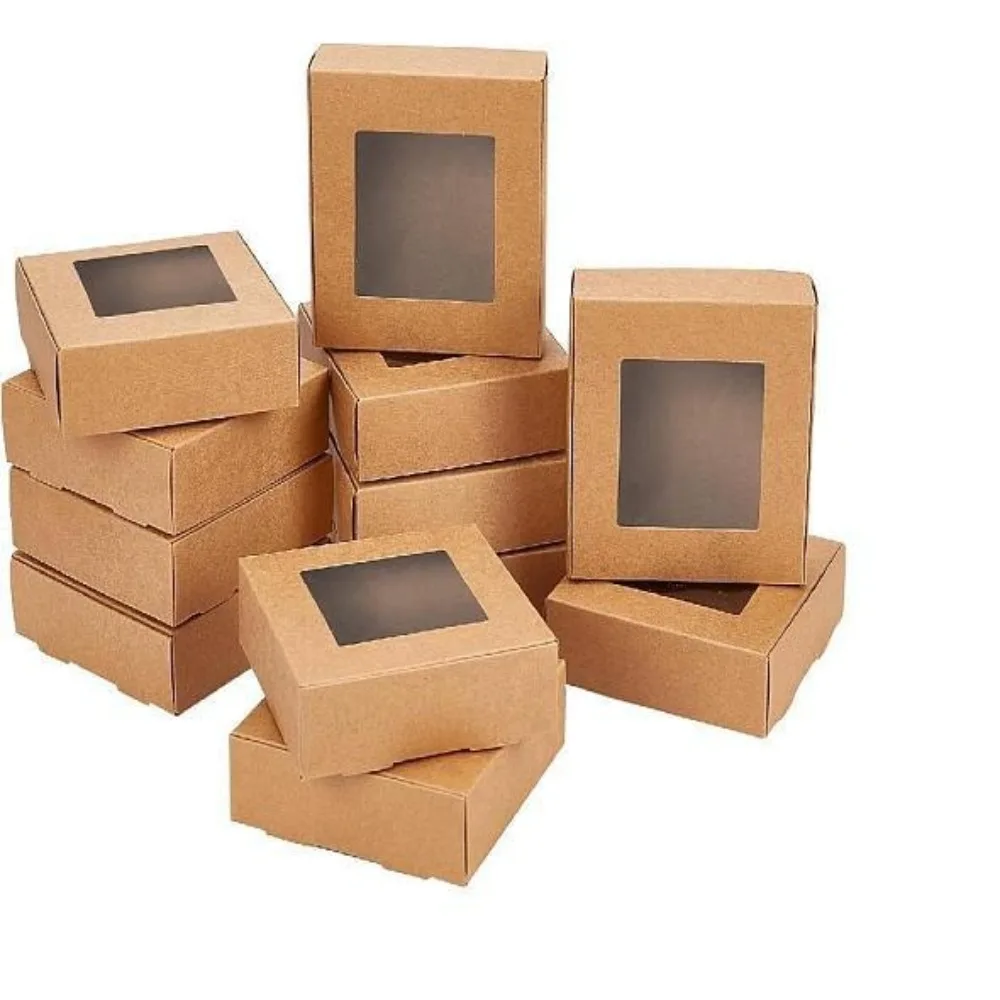 50Pcs Bakery Box with PVC Display Window Cardboard Gift Packaging Boxes for Cookies Small Cakes Muffin Square Camel 96x99x35mm
50Pcs Bakery Box with PVC Display Window Cardboard Gift Packaging Boxes for Cookies Small Cakes Muffin Square Camel 96x99x35mm