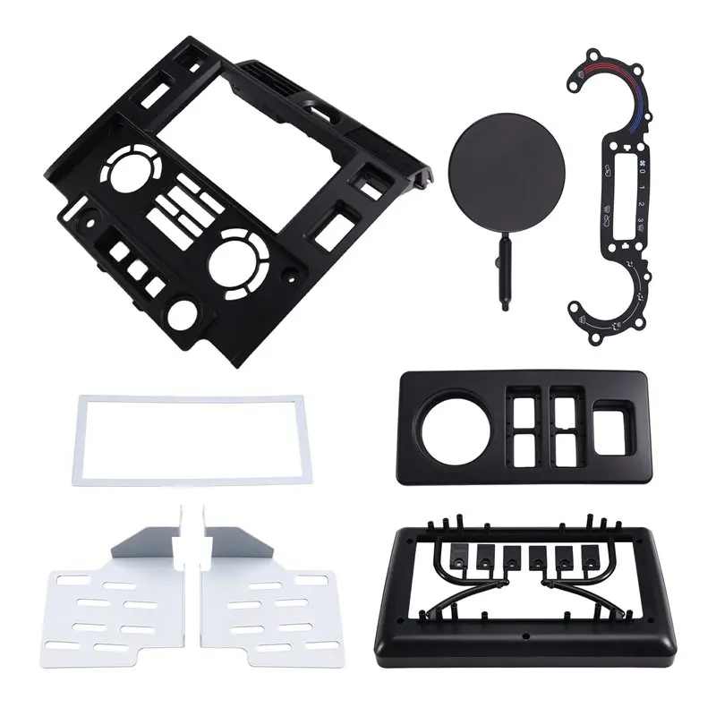 Комплект для установки 2-DIN автомагнитолы AEA6-9 дюймов в Land Rover Defender 2007-2016: панель приборной панели, рамка для радиоприемника, консольная накладка
Комплект для установки 2-DIN автомагнитолы AEA6-9 дюймов в Land Rover Defender 2007-2016: панель приборной панели, рамка для радиоприемника, консольная накладка