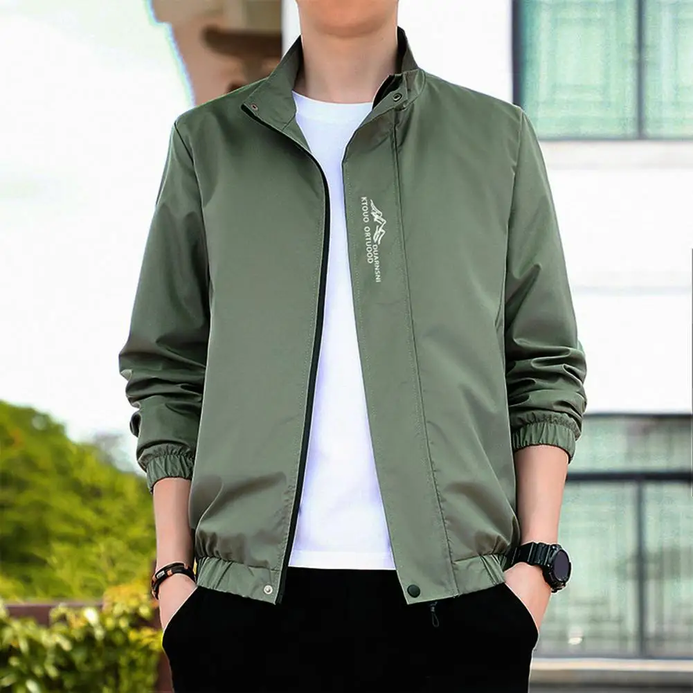 Men Spring Autumn Casual Jackets Stand Collar Long Sleeve Embroidery Letter Print Zipper Placket Slim Outwear chaquetas hombre
Men Spring Autumn Casual Jackets Stand Collar Long Sleeve Embroidery Letter Print Zipper Placket Slim Outwear chaquetas hombre