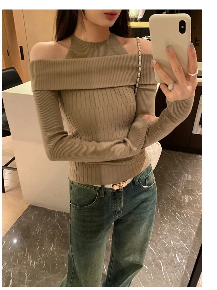 Elegant Long Sleeve Shoulder Bared Knitted Sweater Women's Early Spring Inner Wear Chic Base Shirt Top Design Sensation Spicy...
Elegant Long Sleeve Shoulder Bared Knitted Sweater Women's Early Spring Inner Wear Chic Base Shirt Top Design Sensation Spicy...