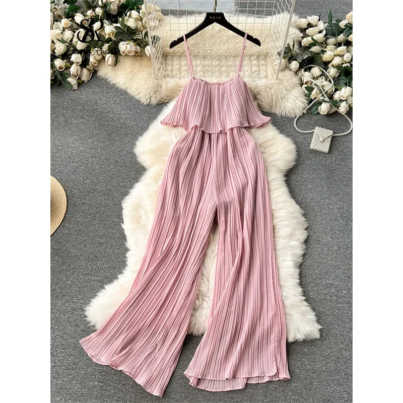 ZIXIN Vacation Loose Jumpsuit Strap Backless Thin Romper Streetwear Women INS One-Piece Outfit Beach Style Striped Bodysuits
ZIXIN Vacation Loose Jumpsuit Strap Backless Thin Romper Streetwear Women INS One-Piece Outfit Beach Style Striped Bodysuits