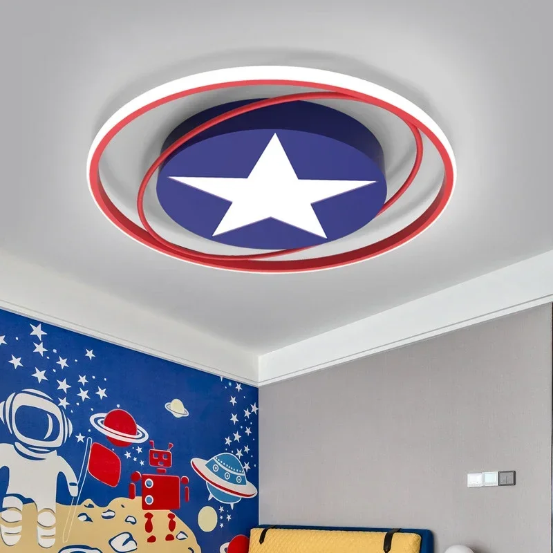 Minimalist Modern LED Ceiling Light Children's Room Bedroom Ceiling Light Creative Cartoon America Captain Lighting Fixtures
Minimalist Modern LED Ceiling Light Children's Room Bedroom Ceiling Light Creative Cartoon America Captain Lighting Fixtures