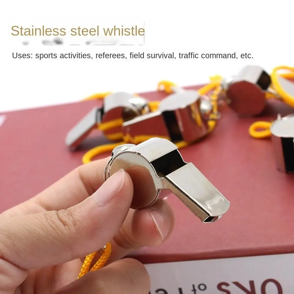 Basketball Loud Metal Whistle with Rope Strong Referee Whistles Professional Smooth Stainless Steel Whistles Rugby
Basketball Loud Metal Whistle with Rope Strong Referee Whistles Professional Smooth Stainless Steel Whistles Rugby