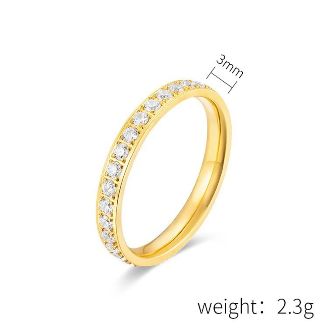Fashionable Stainless Steel Women's Zircon Ring Personalized Trendy Versatile Light Luxury Niche Jewelry
Fashionable Stainless Steel Women's Zircon Ring Personalized Trendy Versatile Light Luxury Niche Jewelry