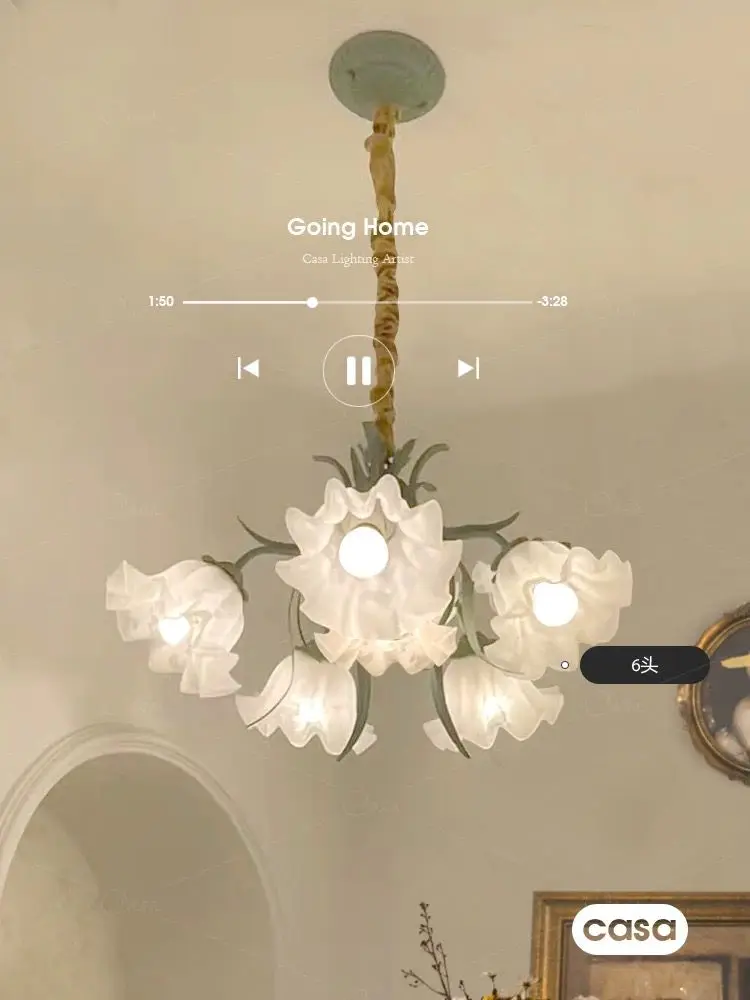 Rural blue flower and grass chandelier dining room bedroom retro creative led Glass Flower Chandelier
Rural blue flower and grass chandelier dining room bedroom retro creative led Glass Flower Chandelier
