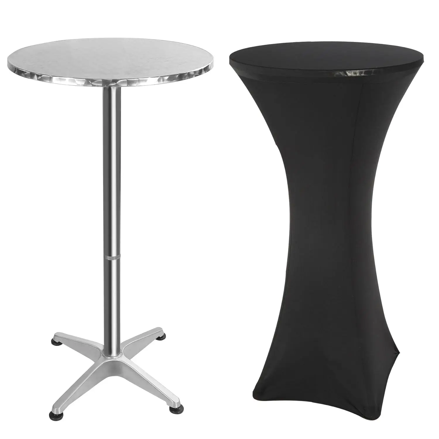 24in Folding Cocktail Table Black Cover Flip-Up Top Height Adjustable 30/45in Party Restaurant, Customized
24in Folding Cocktail Table Black Cover Flip-Up Top Height Adjustable 30/45in Party Restaurant, Customized