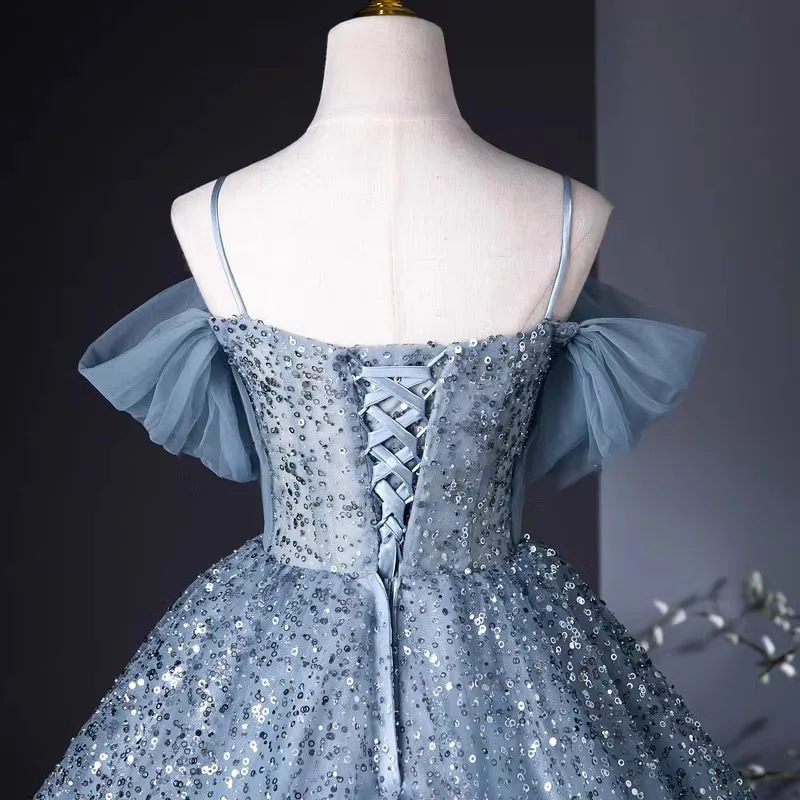 Elegant Evening Dress 2026 New Suspender Sequin Temperament Vocal Performance Art Examination Dress Stage Solo Fluffy Skirt Host
Elegant Evening Dress 2026 New Suspender Sequin Temperament Vocal Performance Art Examination Dress Stage Solo Fluffy Skirt Host
