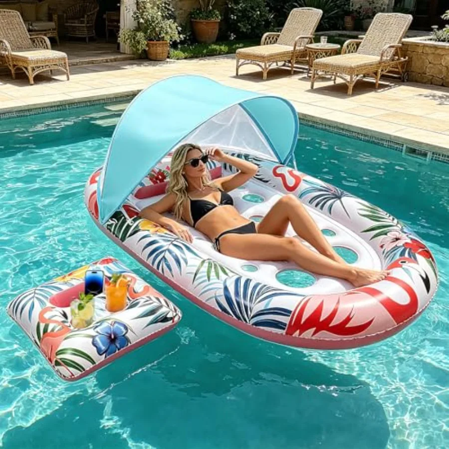 Pool Floats Adult with Canopy and Cup Holder - Inflatable Lounge Chair with UPF 50+ Sunshade Heavy Duty Floating Water Hammock
Pool Floats Adult with Canopy and Cup Holder - Inflatable Lounge Chair with UPF 50+ Sunshade Heavy Duty Floating Water Hammock