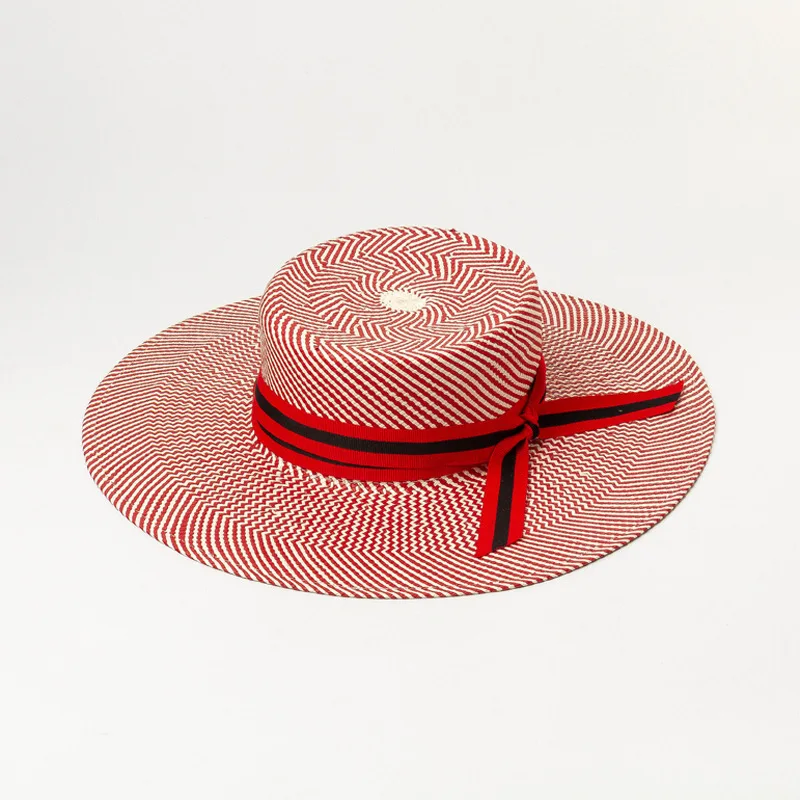 X400 New Striped Woven Bow Decoration with Paper Grass Flat Top Hat Outdoor Beach Sun Proof Straw Hat Panama Caps
X400 New Striped Woven Bow Decoration with Paper Grass Flat Top Hat Outdoor Beach Sun Proof Straw Hat Panama Caps