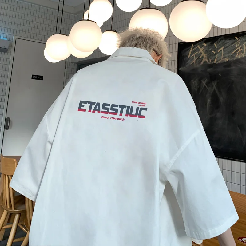 Funny Men's Oversized Shirts Fashion Letter Print Mens Blouse White 5XL Oversize Shirt Casual Wear Summer for Men New Clothing
Funny Men's Oversized Shirts Fashion Letter Print Mens Blouse White 5XL Oversize Shirt Casual Wear Summer for Men New Clothing