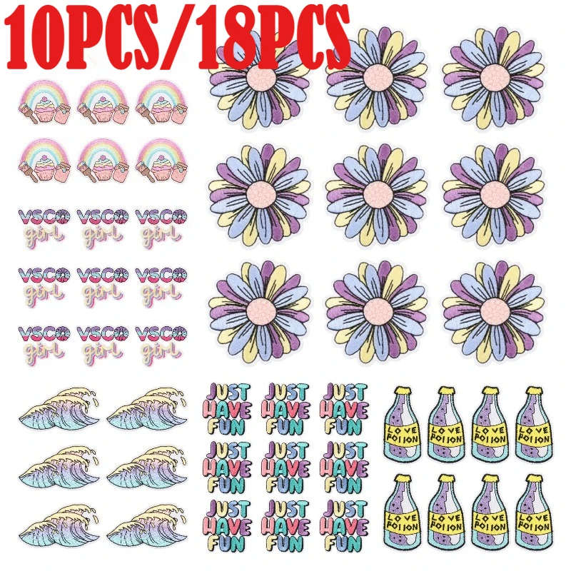 10PCS/Lots 18PCS/Set Wholesale Flowers Letter Wave Computer Embroidery Label Patch Rainbow Cactus Embroidery Cloth Patch iron-on
10PCS/Lots 18PCS/Set Wholesale Flowers Letter Wave Computer Embroidery Label Patch Rainbow Cactus Embroidery Cloth Patch iron-on