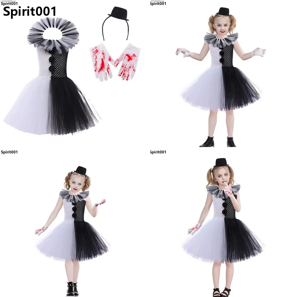 Scary Movie Terrifier Clown Costume for Girls Halloween Carnival Tutu Dress with Blood Fancy Kids Cosplay
Scary Movie Terrifier Clown Costume for Girls Halloween Carnival Tutu Dress with Blood Fancy Kids Cosplay