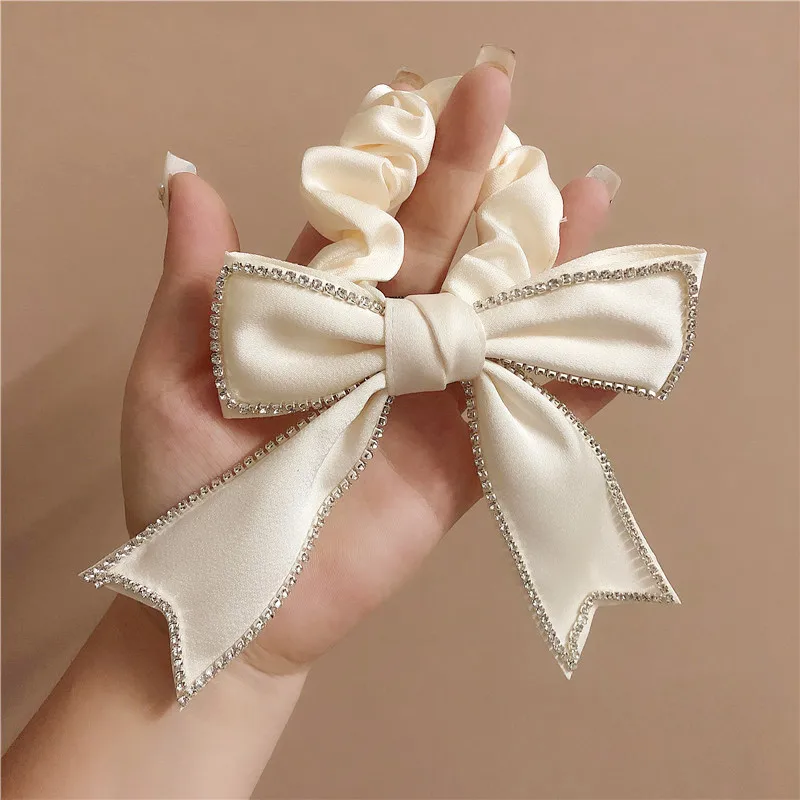 Korean Crystal Rhinestone Leather Hair Ties Bows Vintage Elegant Ponytail Holders Rubber Bands Sparkling Accessories for Women
Korean Crystal Rhinestone Leather Hair Ties Bows Vintage Elegant Ponytail Holders Rubber Bands Sparkling Accessories for Women