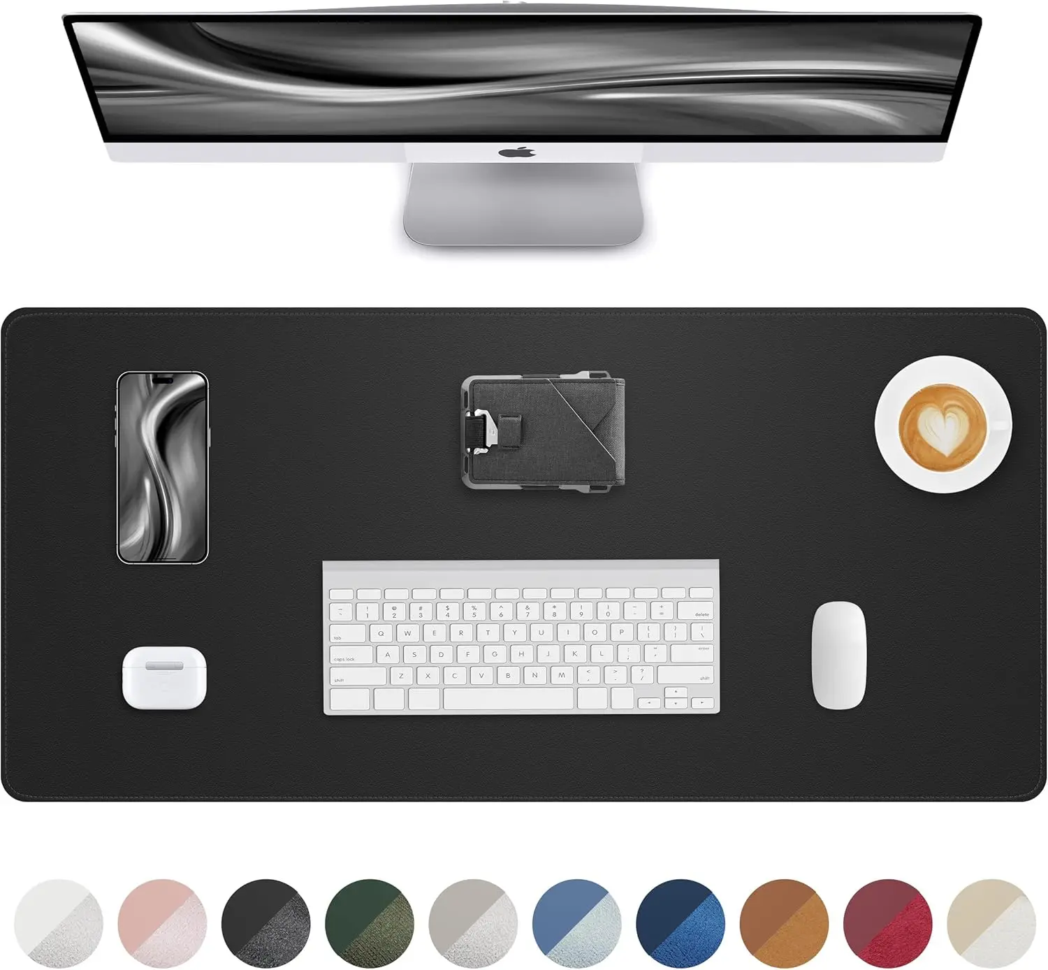 Large Non-Slip PU Leather Desk Pad, Waterproof Mouse Pad, 31.5x15.7 inches, Black
Large Non-Slip PU Leather Desk Pad, Waterproof Mouse Pad, 31.5x15.7 inches, Black