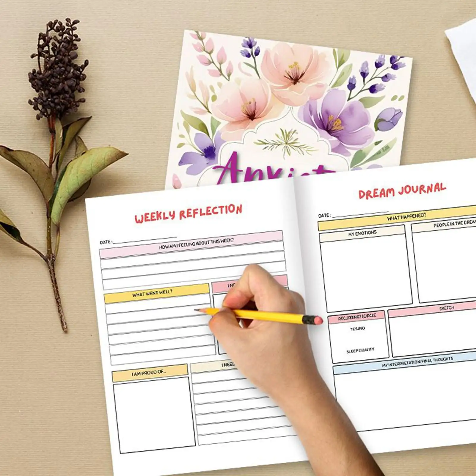 Журнал настроения Журнал трекера психического здоровья для психического здоровья с цветочной обложкой Блокнот-трекер для эмоционального управления
Журнал настроения Журнал трекера психического здоровья для психического здоровья с цветочной обложкой Блокнот-трекер для эмоционального управления