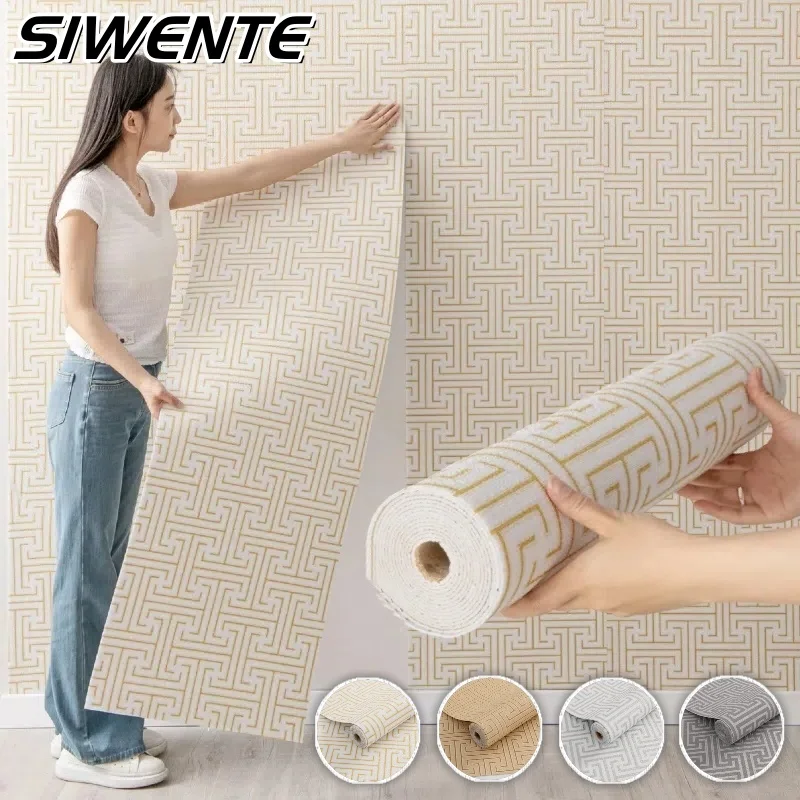 Linen Fabric Wall Stickers Background Wall Decoration 2mm Thick Self-Adhesive Foam Wallpapers Easy To Renovate Indoor Bedroom
Linen Fabric Wall Stickers Background Wall Decoration 2mm Thick Self-Adhesive Foam Wallpapers Easy To Renovate Indoor Bedroom