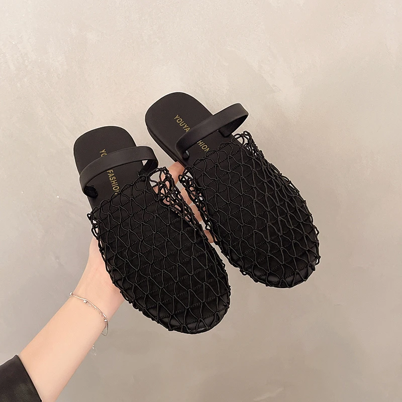 Summer Flats Fish Net Women Slippers Fashion Hollow Out Shoes Ladies Casual Beach Dress Slides
Summer Flats Fish Net Women Slippers Fashion Hollow Out Shoes Ladies Casual Beach Dress Slides