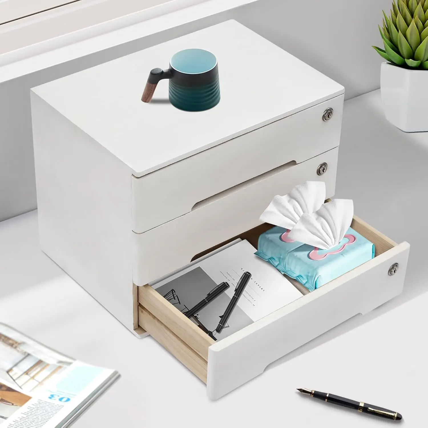 3Drawers Wooden Desk Organizer with Lock,Desktop Countertop Storage Cabinet Lockable Office Supplies File Tabletop NEW
3Drawers Wooden Desk Organizer with Lock,Desktop Countertop Storage Cabinet Lockable Office Supplies File Tabletop NEW