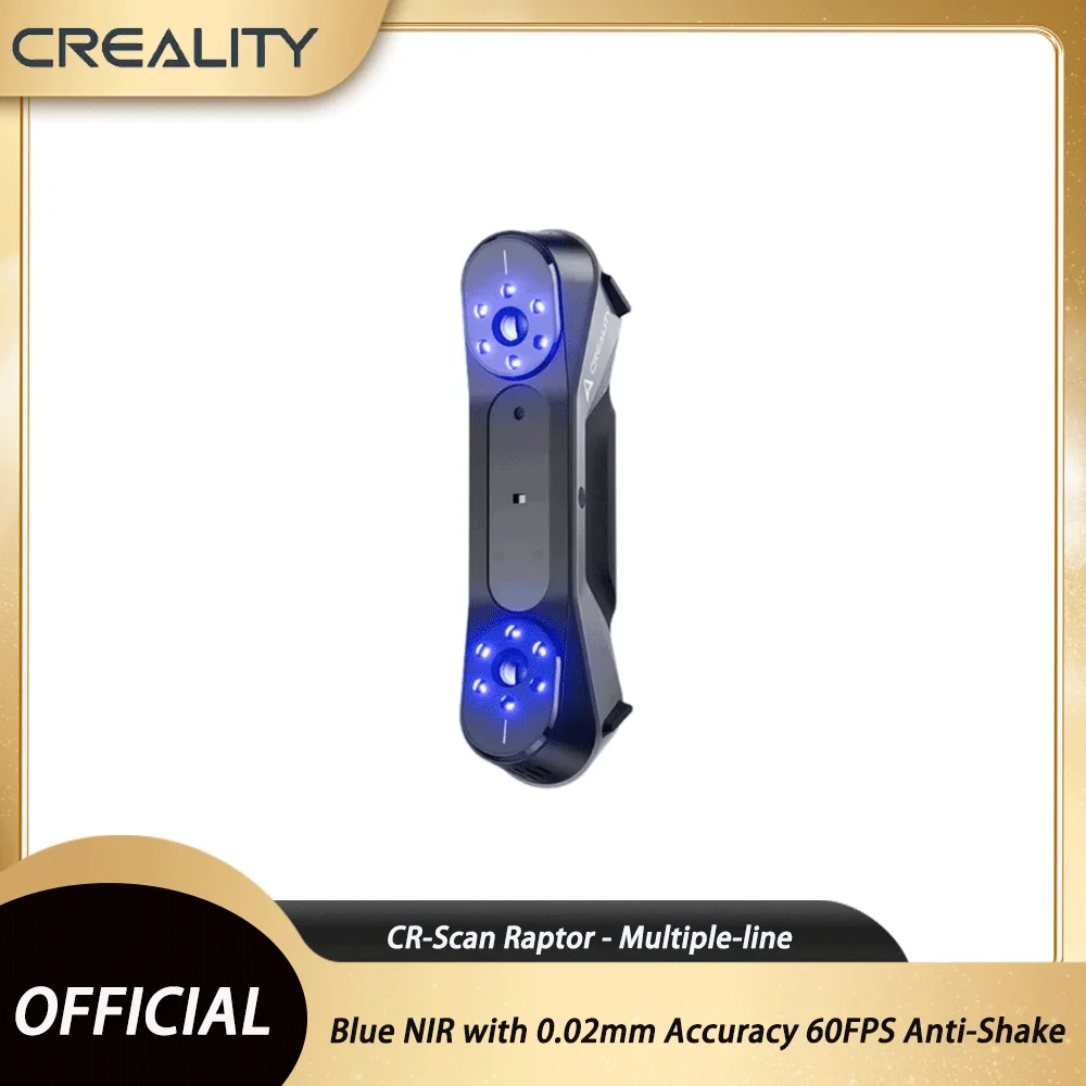 Creality 3D Scanner CR-Scan Raptor - Multiple-line Blue NIR with 0.02mm Accuracy 60FPS Anti-Shake Tracking 24Bit Color Scanner
Creality 3D Scanner CR-Scan Raptor - Multiple-line Blue NIR with 0.02mm Accuracy 60FPS Anti-Shake Tracking 24Bit Color Scanner