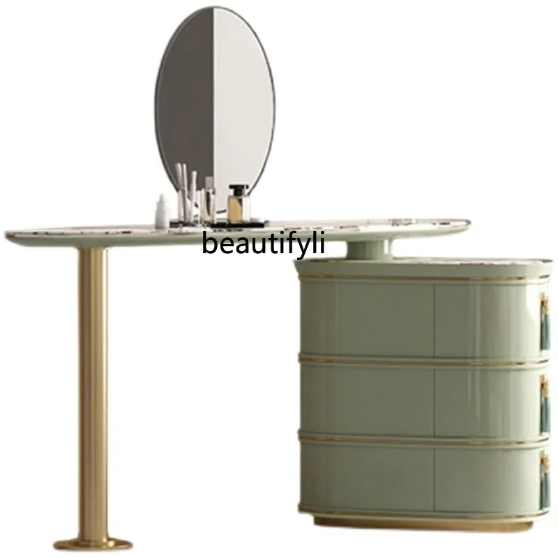 Post-modern light luxury cosmetic table bedroom simple dresser new storage cabinet integrated solid wood desk 
Post-modern light luxury cosmetic table bedroom simple dresser new storage cabinet integrated solid wood desk