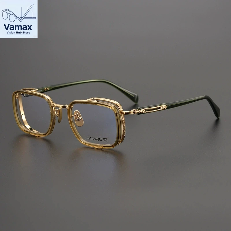 Trendy Retro Titanium Eyeglasses Frame for Men Women Fashionable Square Prescription Glasses Hyperopia Myopia Eyewear
Trendy Retro Titanium Eyeglasses Frame for Men Women Fashionable Square Prescription Glasses Hyperopia Myopia Eyewear