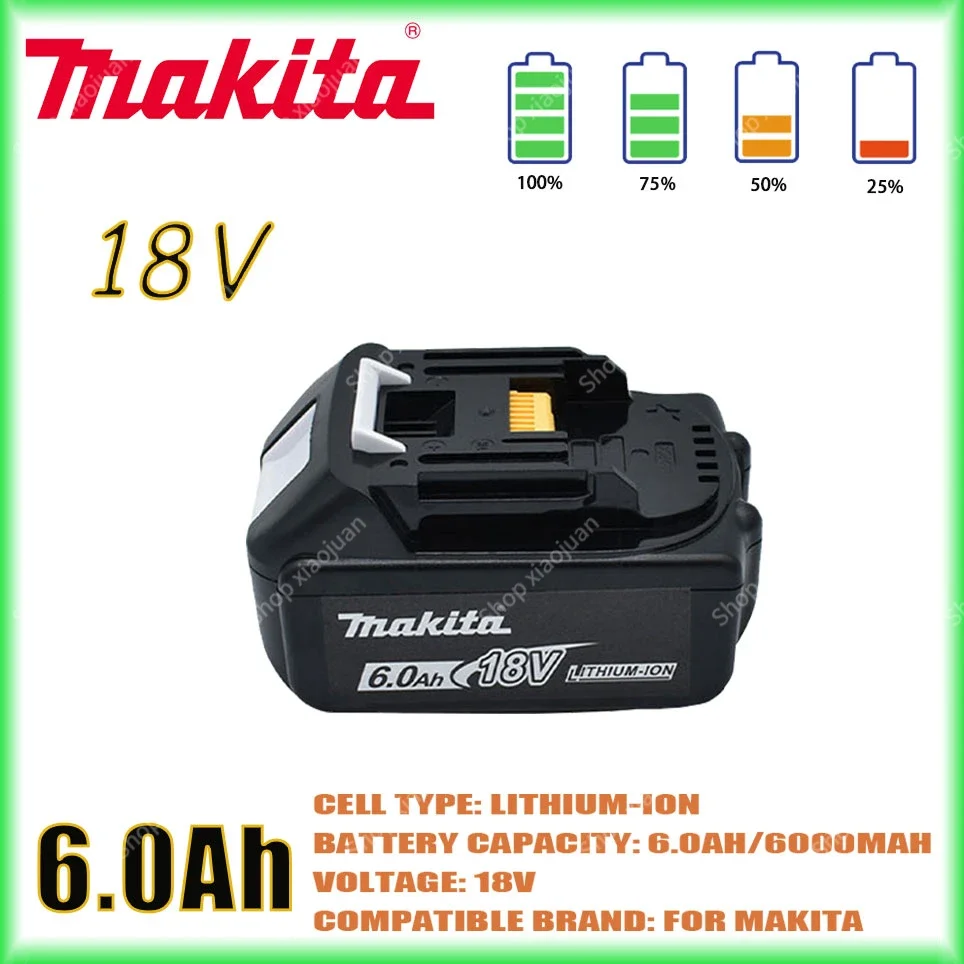 Makita 100% original 18V 6.0Ah rechargeable power tool battery With LED lithium ion replacement LXT BL1860B BL1860 BL1850
Makita 100% original 18V 6.0Ah rechargeable power tool battery With LED lithium ion replacement LXT BL1860B BL1860 BL1850