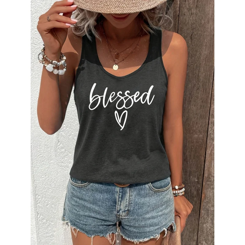 Letter Print Top, Casual Sleeveless Crew Neck Top Summer & Spring, Women'S Clothing
Letter Print Top, Casual Sleeveless Crew Neck Top Summer & Spring, Women'S Clothing