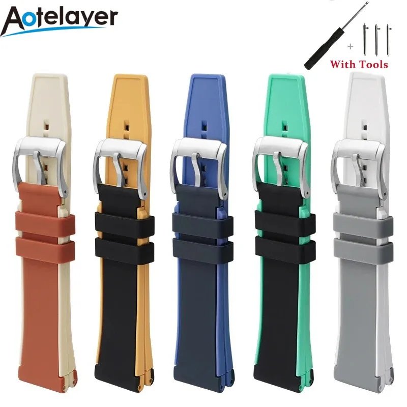 22mm Quick Release Silicone Double Colors Watch Strap Sport Waterproof Wristband Rubber Replace Watch Band Bracelet with Tools
22mm Quick Release Silicone Double Colors Watch Strap Sport Waterproof Wristband Rubber Replace Watch Band Bracelet with Tools