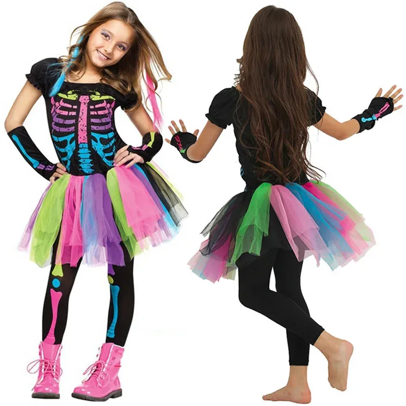 COSda@Halloween Rainbow Skeleton Girl Dress Colorful Skull Boy Costume Toddler Funky Punky Bone Cosplay Outfit Carnival Fancy Cl
COSda@Halloween Rainbow Skeleton Girl Dress Colorful Skull Boy Costume Toddler Funky Punky Bone Cosplay Outfit Carnival Fancy Cl