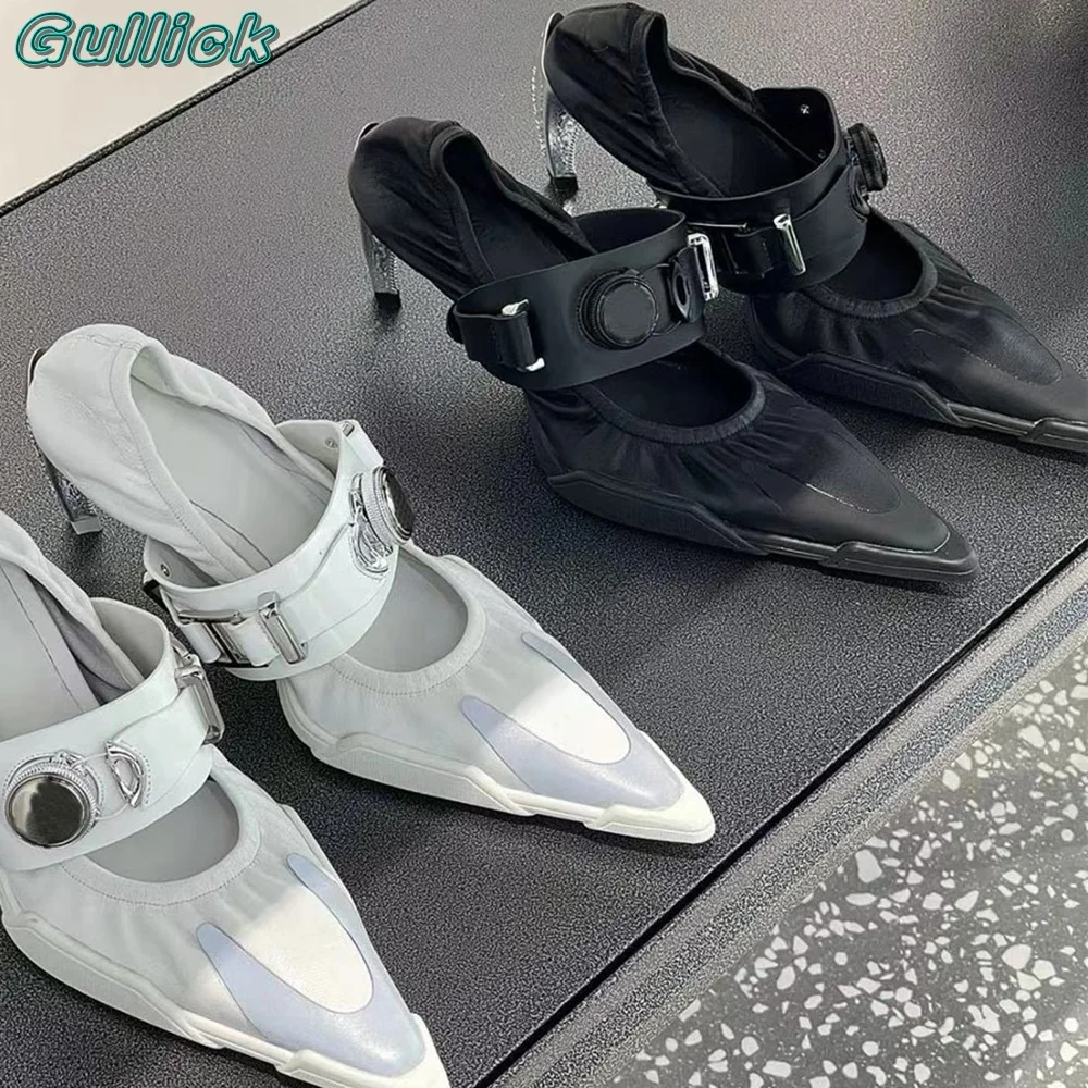 Punk Metal Decor Sandals Pointed Toe Strange Heel Solid High Heel Blade Design White Black Slip On Women Summer Autumn Shoes
Punk Metal Decor Sandals Pointed Toe Strange Heel Solid High Heel Blade Design White Black Slip On Women Summer Autumn Shoes