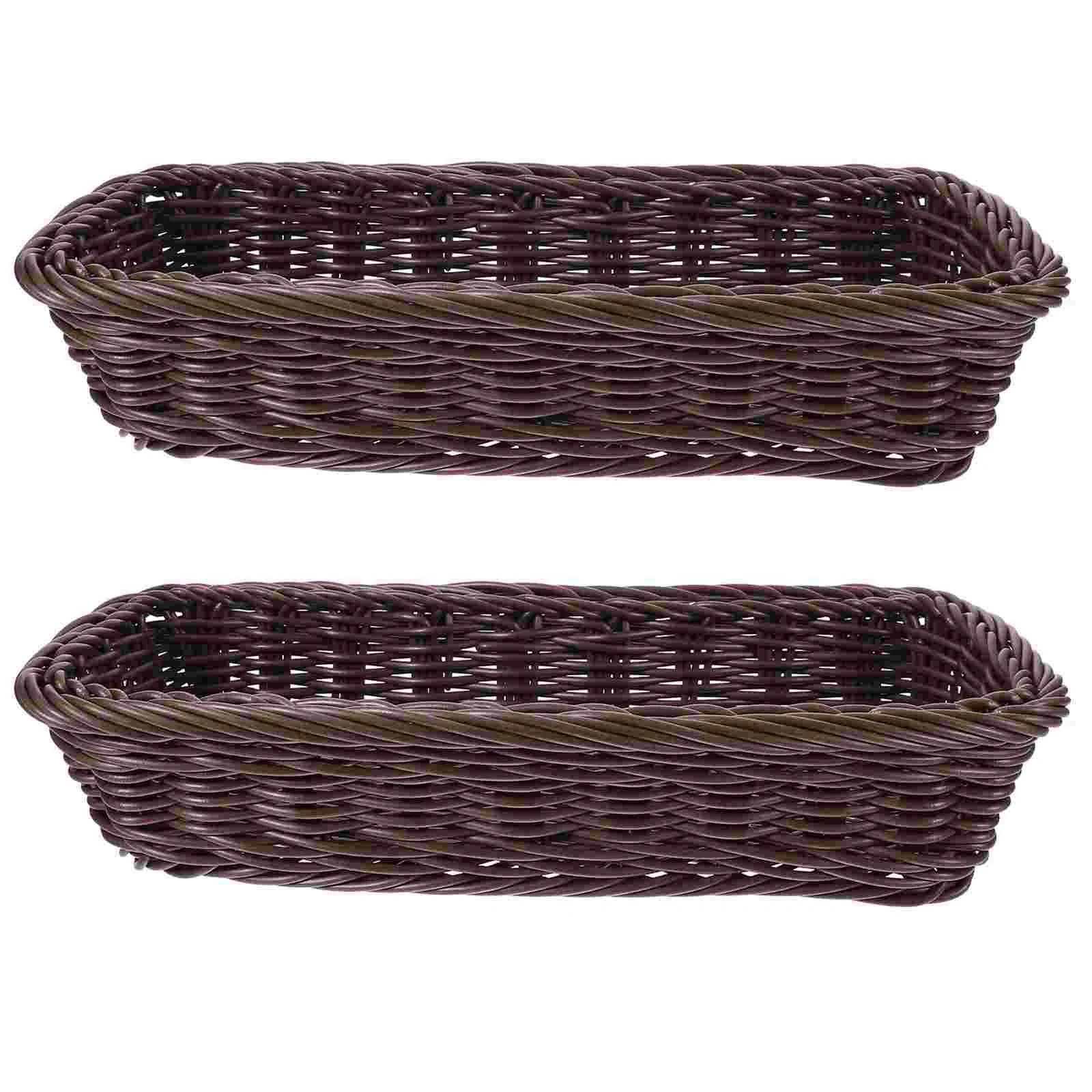 2 Pcs Kitchen Storage Box Trays for Drawers Cutlery Basket Woven Silverware Organizer Plastic Chic Sundry
2 Pcs Kitchen Storage Box Trays for Drawers Cutlery Basket Woven Silverware Organizer Plastic Chic Sundry