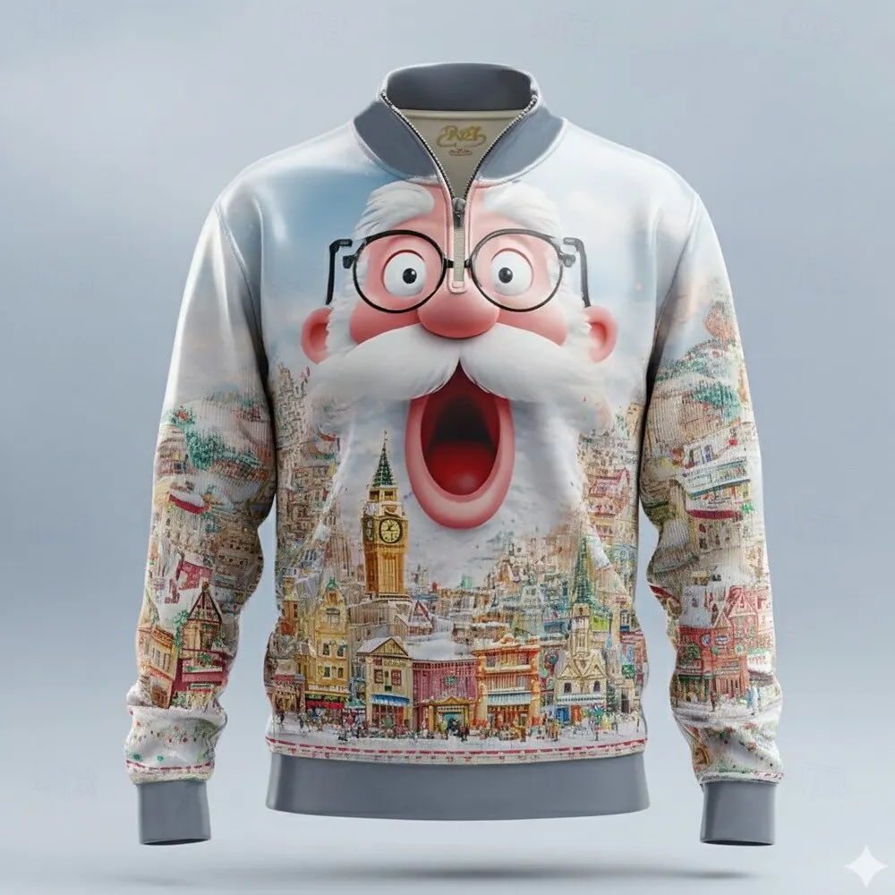 Funny Santa Clause Graphic Men's Zipper Sweatshirts Creative Design Long Sleeve Zip Pullover Oversize Casual Comfortable Clothes
Funny Santa Clause Graphic Men's Zipper Sweatshirts Creative Design Long Sleeve Zip Pullover Oversize Casual Comfortable Clothes