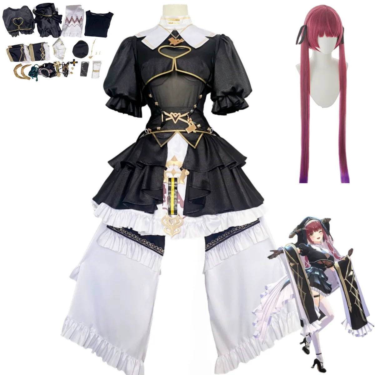 VTuber Nun Sister 1st Live Ahoy Gothic Dress Wig Woman Sexy Carnival Suit Virtual YouTuber Houshou Marine Cosplay Costume 2026
VTuber Nun Sister 1st Live Ahoy Gothic Dress Wig Woman Sexy Carnival Suit Virtual YouTuber Houshou Marine Cosplay Costume 2026