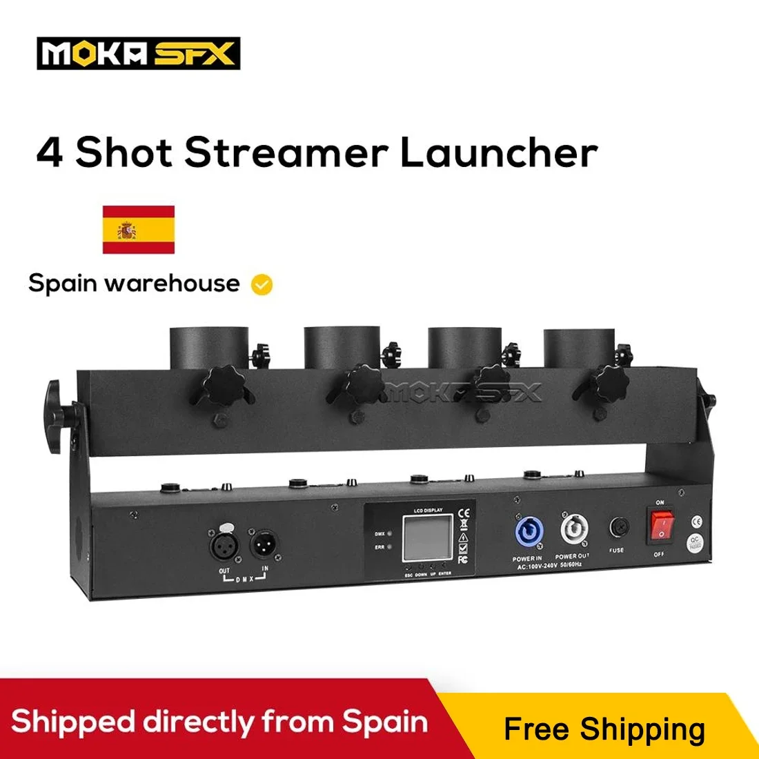MOKA SFX 4 Shot Electric Confetti Streamer Machine Dmx Wedding Shooter Confetti Launcher Cannon Equipment For Weeding Party
MOKA SFX 4 Shot Electric Confetti Streamer Machine Dmx Wedding Shooter Confetti Launcher Cannon Equipment For Weeding Party