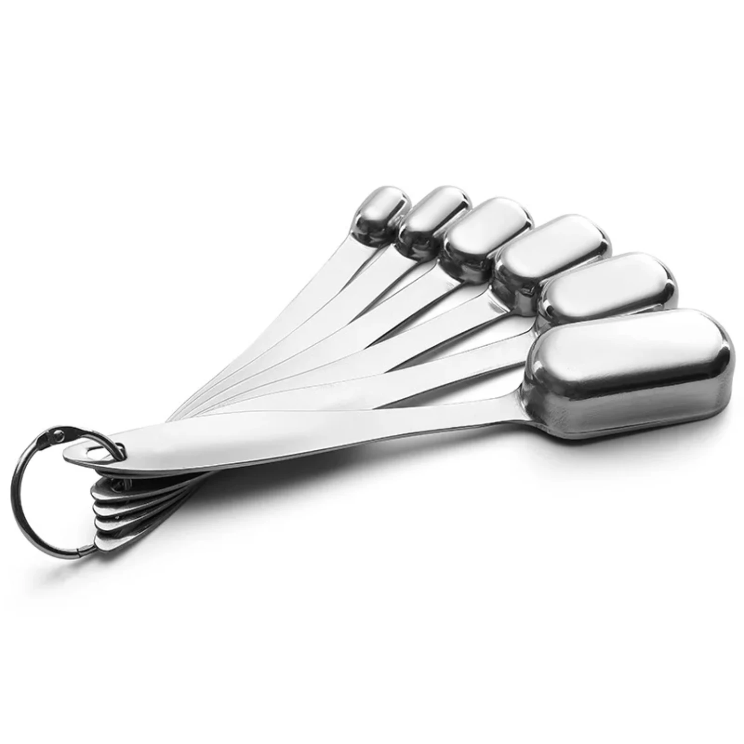 Stainless steel measuring spoon, kitchen six-piece set, restaurant baking measuring spoon, seasoning spoon with scale measuring
Stainless steel measuring spoon, kitchen six-piece set, restaurant baking measuring spoon, seasoning spoon with scale measuring