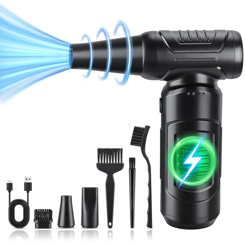 HLZS-Compressed Air Duster, 180000RPM High-Speed 3 Gear Electric Air Duster, Cordless Air Blower Portable Jet Dry Blower
HLZS-Compressed Air Duster, 180000RPM High-Speed 3 Gear Electric Air Duster, Cordless Air Blower Portable Jet Dry Blower