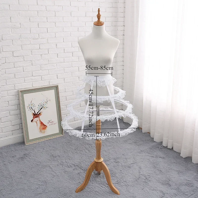 Women's 4 Hoops Skirt Lolita Girls Chiffon Crinoline Petticoat Skirt Costume Pannier Cosplay White Black Underskirt
Women's 4 Hoops Skirt Lolita Girls Chiffon Crinoline Petticoat Skirt Costume Pannier Cosplay White Black Underskirt