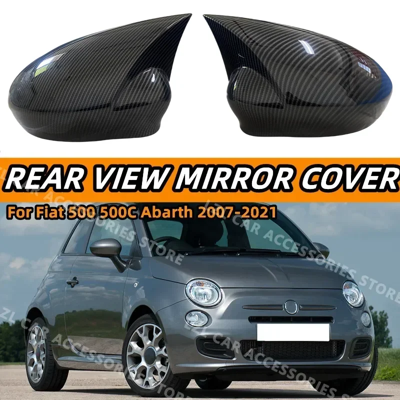 Pair Car Side Rearview Wing Mirror Cover For Fiat 500 2007-2021 Shell Case Trim Add On OX Horn Mirror Cap Car Accessories
Pair Car Side Rearview Wing Mirror Cover For Fiat 500 2007-2021 Shell Case Trim Add On OX Horn Mirror Cap Car Accessories