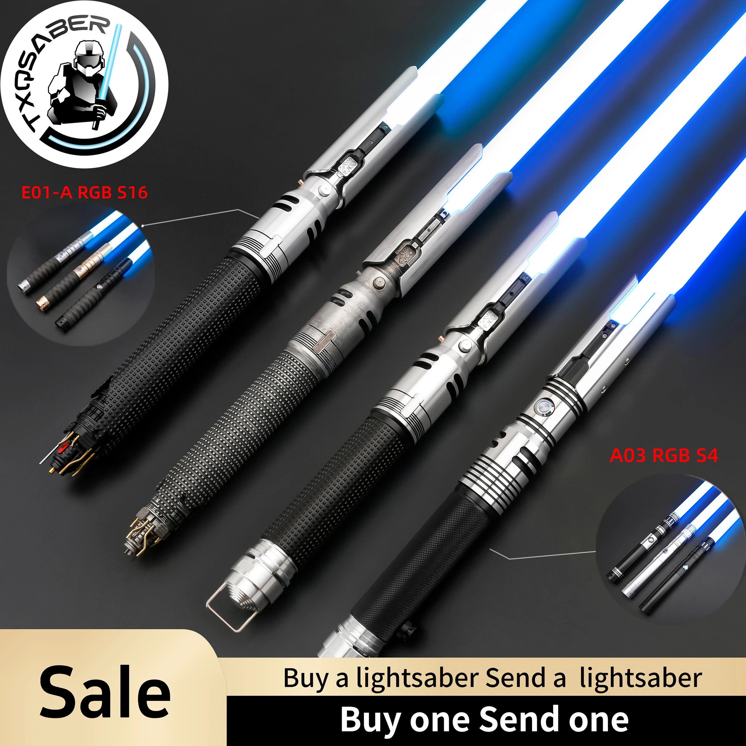 TXQSABER Replica Lightsaber Cal Series SD RGB Neo Pixel Laser Sword Smooth Swing FOC Blaster Light Sword Toys for Adult Cosplay
TXQSABER Replica Lightsaber Cal Series SD RGB Neo Pixel Laser Sword Smooth Swing FOC Blaster Light Sword Toys for Adult Cosplay