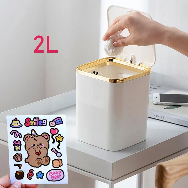 2L Waste Bins with Lid Mini Desktop Garbage Basket Plastic Trash Can Office Supplies Dustbins for Room Bathroom Recicle Bin
2L Waste Bins with Lid Mini Desktop Garbage Basket Plastic Trash Can Office Supplies Dustbins for Room Bathroom Recicle Bin
