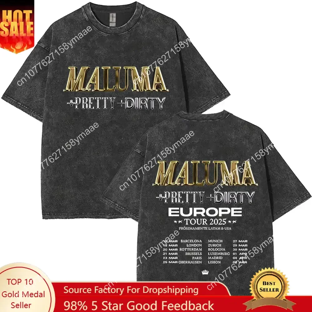 Vintage Washed Rapper Maluma Pretty Dirty Europet Tour 2025 T-shirt Men Women Fashion Oversized Tshirt Male Hip Hop Streetwear
Vintage Washed Rapper Maluma Pretty Dirty Europet Tour 2025 T-shirt Men Women Fashion Oversized Tshirt Male Hip Hop Streetwear