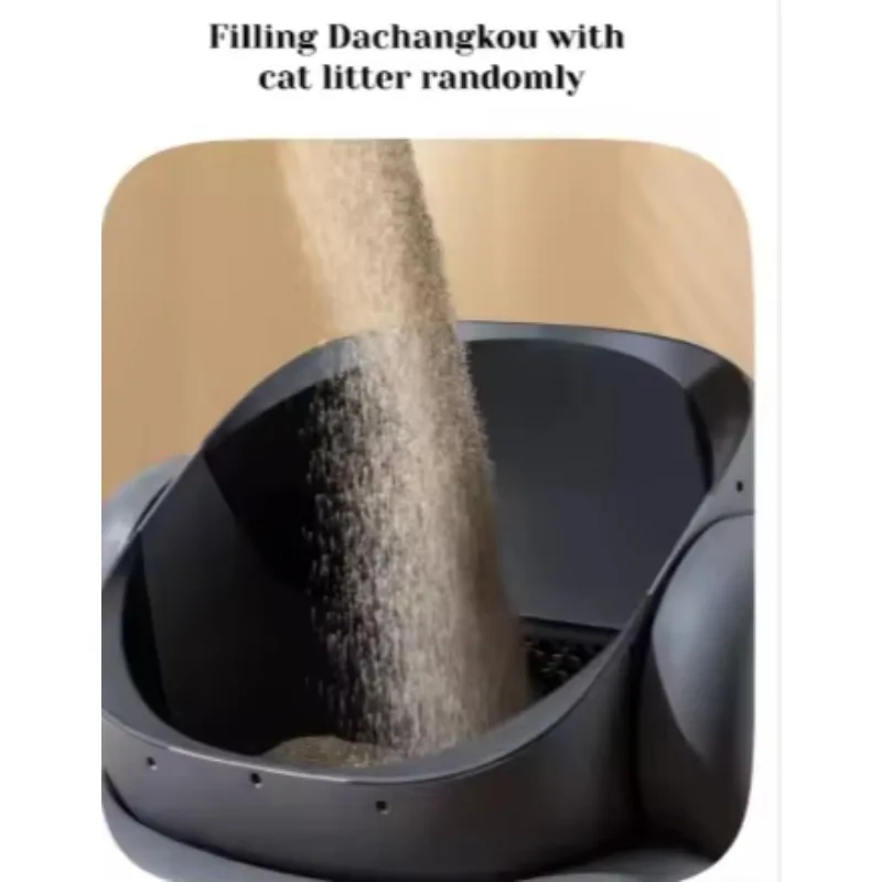 Automatic Smart Cat Litter Box Large Intelligent Open Design Quiet Self Cleaning Cat Toilet with APP Control