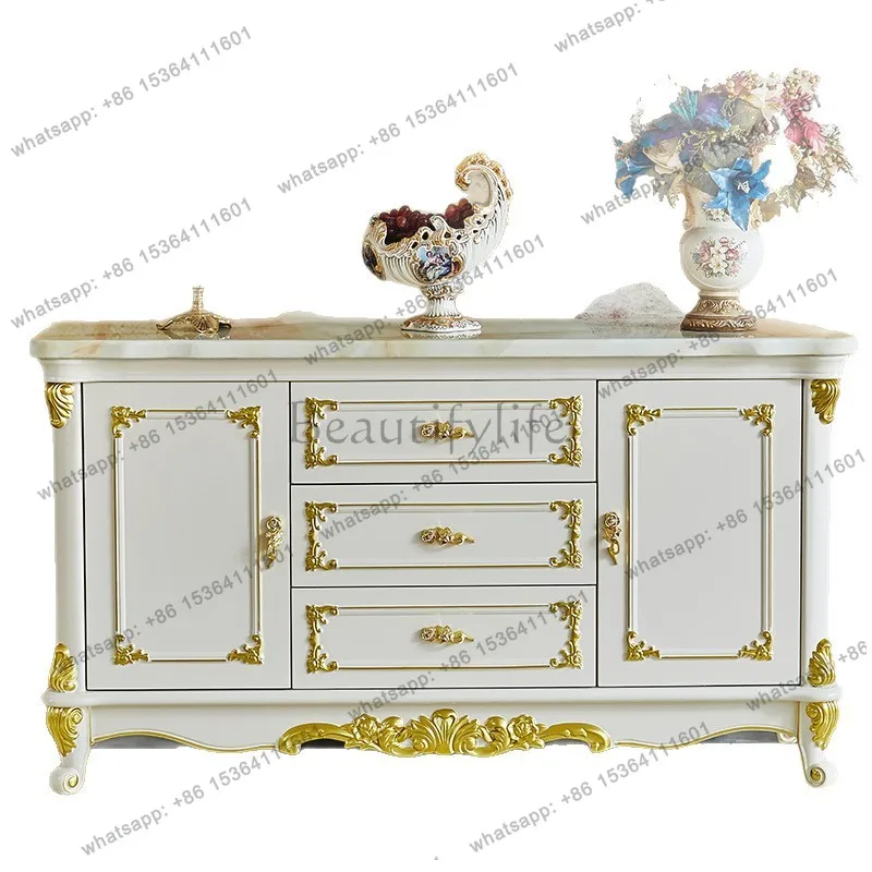 European marble dining side cabinet, living room sofa partition backrest solid wood cabinet, dining room Xuan cabinet
European marble dining side cabinet, living room sofa partition backrest solid wood cabinet, dining room Xuan cabinet