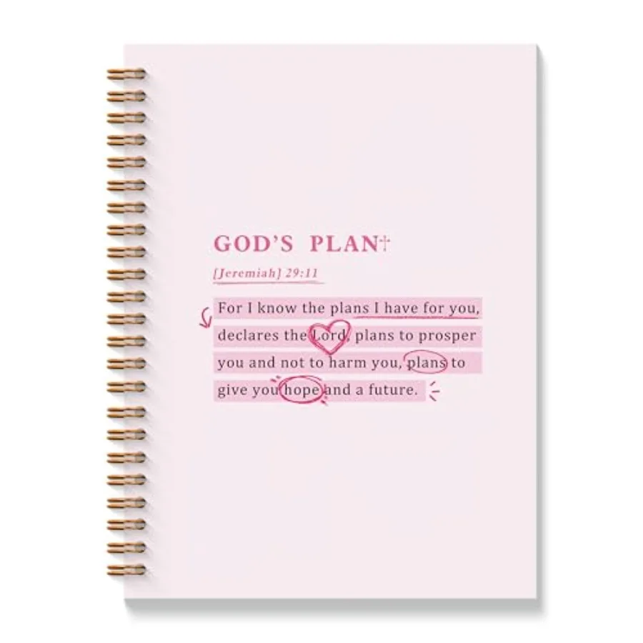 Spiral Notebooks, Jeremiah 29:11 Bible Journaling Notebook, Religious Prayer Journal for Woman, Church Notes Notebook, Christia
Spiral Notebooks, Jeremiah 29:11 Bible Journaling Notebook, Religious Prayer Journal for Woman, Church Notes Notebook, Christia