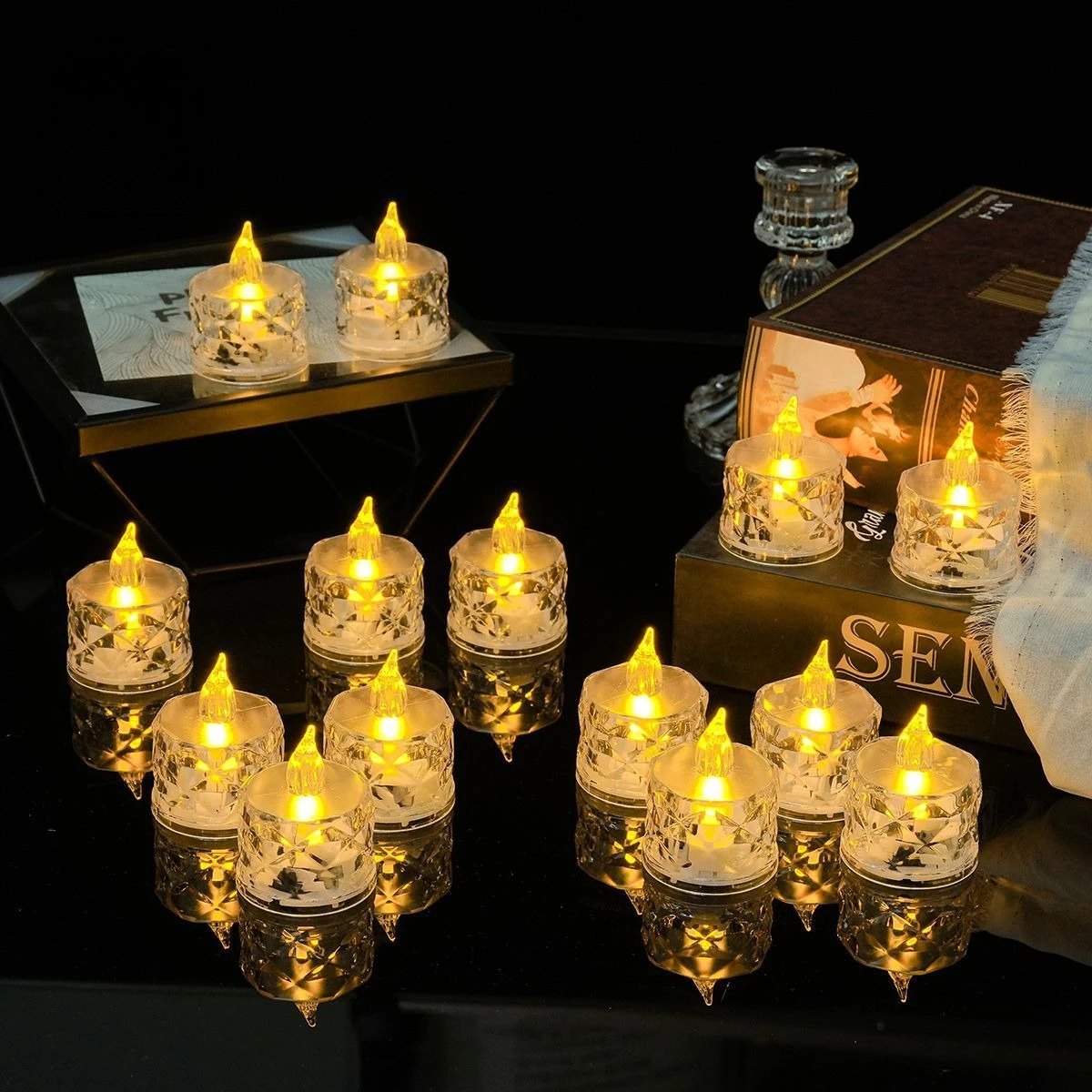 LED Electronic Candle Light Ins Rose Tea Wax Transparent Crystal Night Light Marriage Proposal Atmosphere Light
LED Electronic Candle Light Ins Rose Tea Wax Transparent Crystal Night Light Marriage Proposal Atmosphere Light