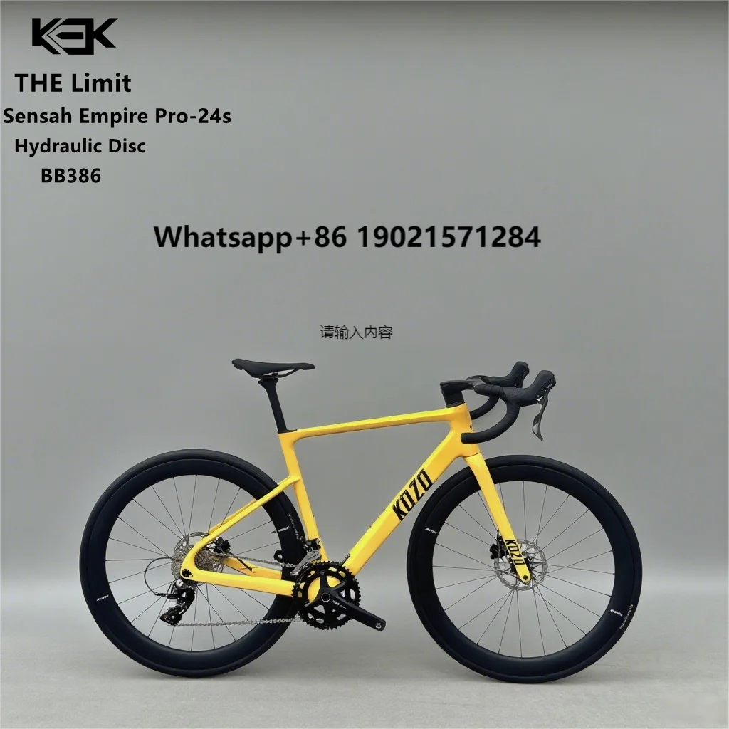 KOZO Factory Direct High-Modulus Carbon Fiber Road Bike Frameset with Internal Cable Routing Thru-Axle Disc Brake System
KOZO Factory Direct High-Modulus Carbon Fiber Road Bike Frameset with Internal Cable Routing Thru-Axle Disc Brake System