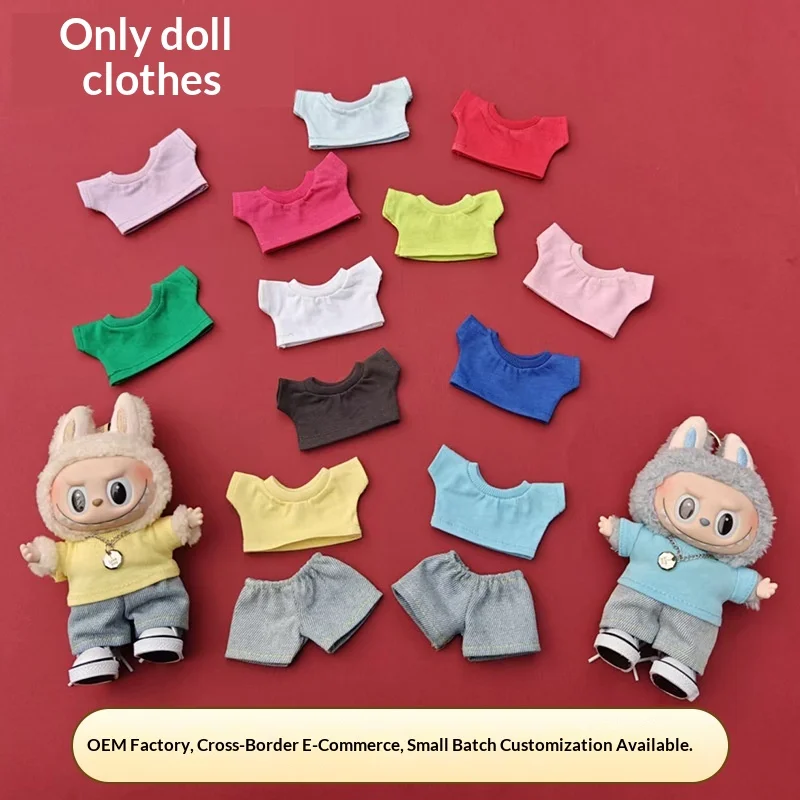 Only clothes no dolls For Lablab jeans short-sleeved set doll costume changing and replacing clothes Suitable for 17CM dolls
Only clothes no dolls For Lablab jeans short-sleeved set doll costume changing and replacing clothes Suitable for 17CM dolls